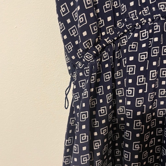 Vintage Leslie Fay geometric pattern midi dress - size 18 - Picture 5 of 7